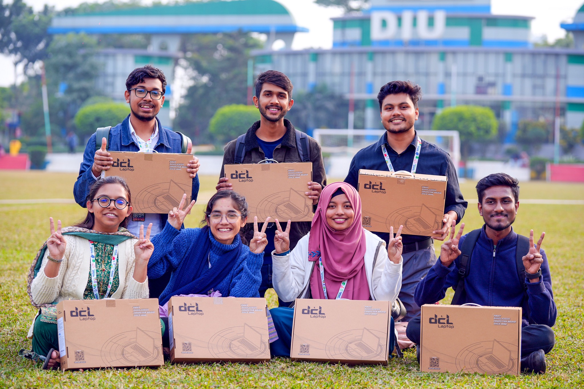 Students analyzing data